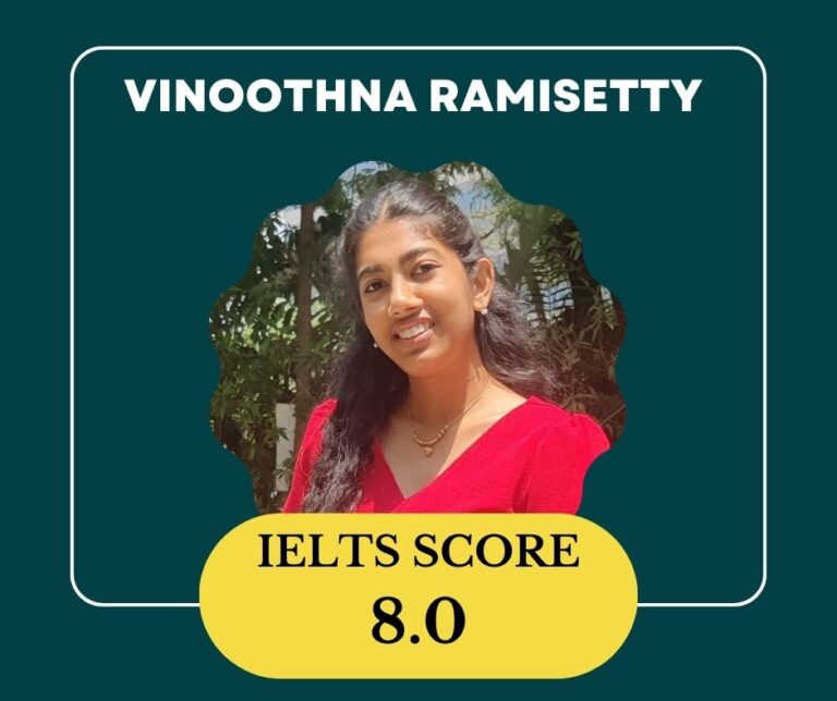 vinoothna ramisettty scored 8.0 in ielts