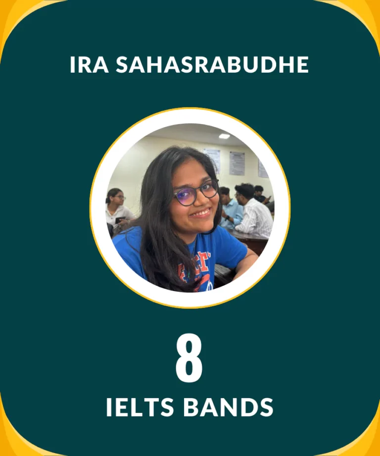 Ira Sahasrabudhe 8 IELTS Bands