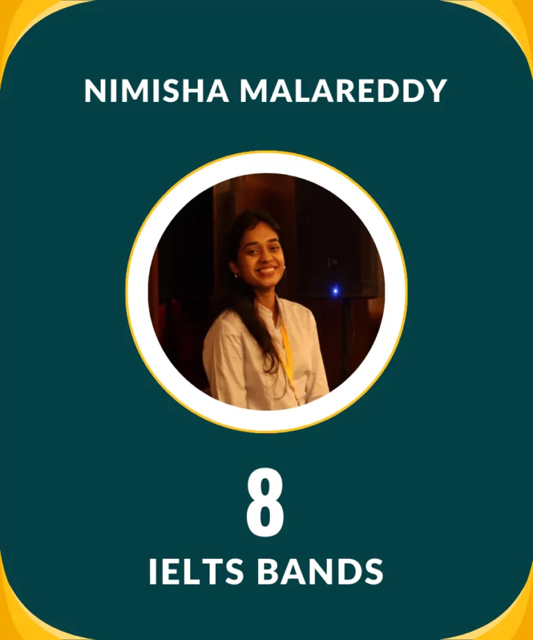 Nimisha Malareddy 8 IELTS Bands