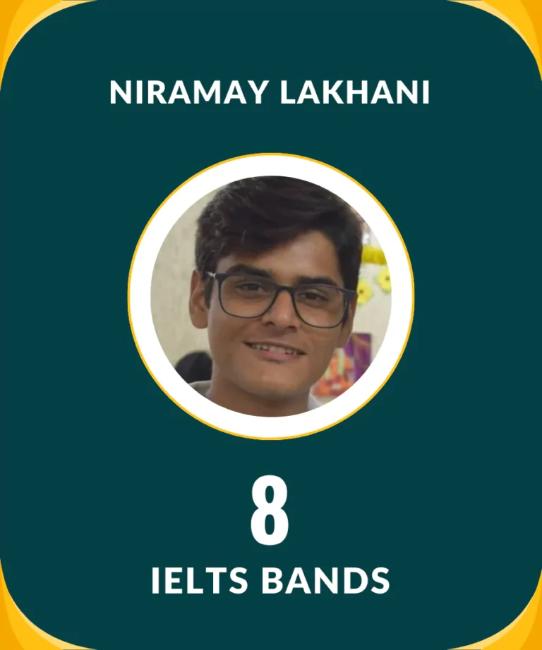 Nirmay Lakhani 8 IELTS Bands