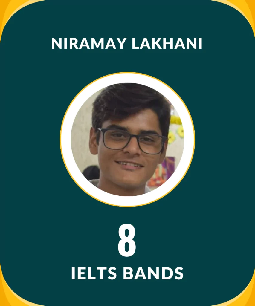 Nirmay Lakhani 8 IELTS Bands