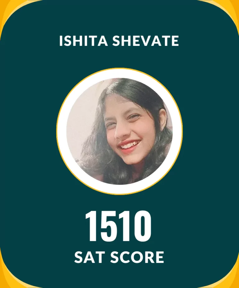 Ishita Shevate 1510 SAT Score