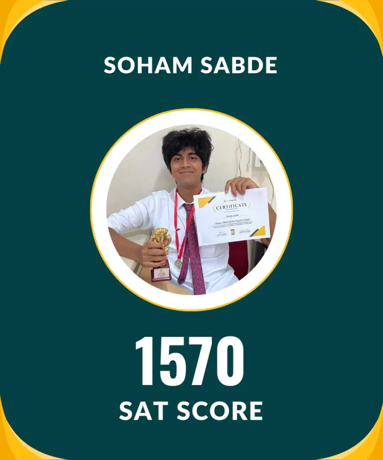 Soham Sarde 1570 SAT Score