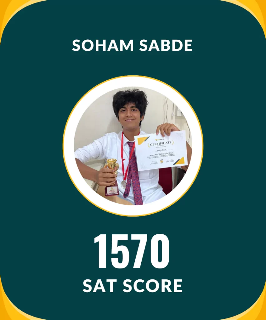Soham Sarde 1570 SAT Score