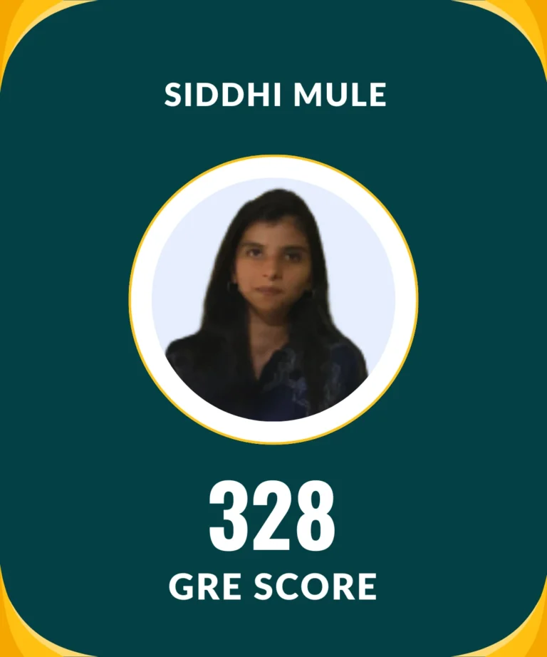 Siddhi Mule - 328 GRE SCORE