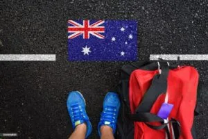 flag of Australia and border | Best Study Abroad Consultants in India aus_road