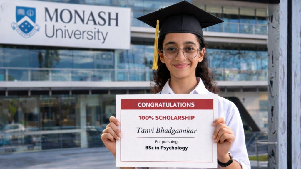 Tanvi Bhadgaonkar Secured a 100% Scholarship at Monash University