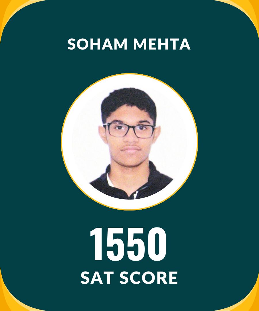 Soham Mehta — SAT 1550