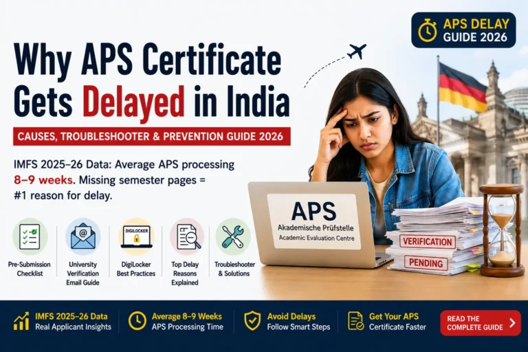 APS Delay Guide | Best Study Abroad Consultants in India Why APS Certificate Gets Delayed in India — Causes, Troubleshooter and Prevention Guide 2026
